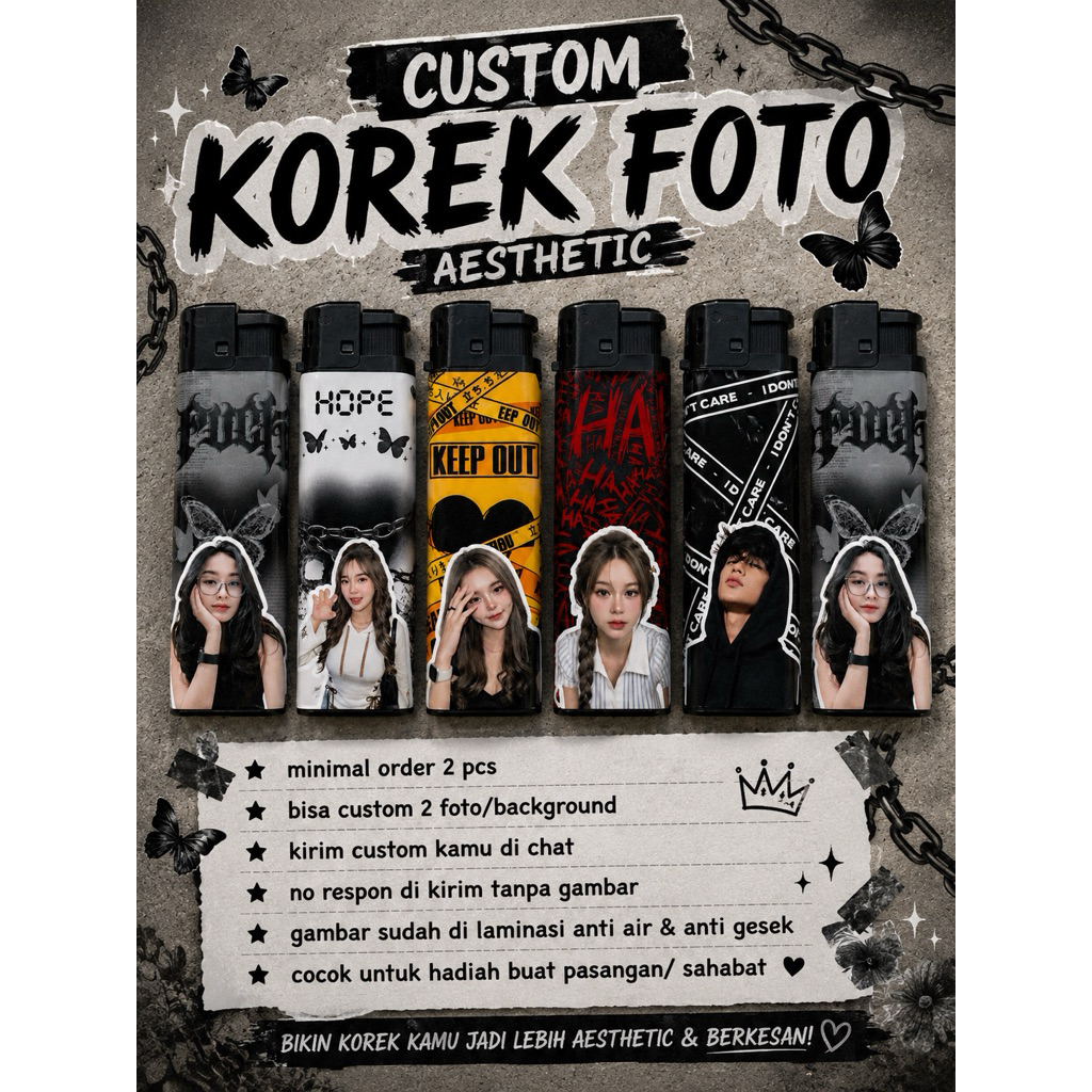 Korek Custom Foto Aesthetic | Korek Foto | Korek Viral | Korek Karakter | Korek Custom Foto | Korek 