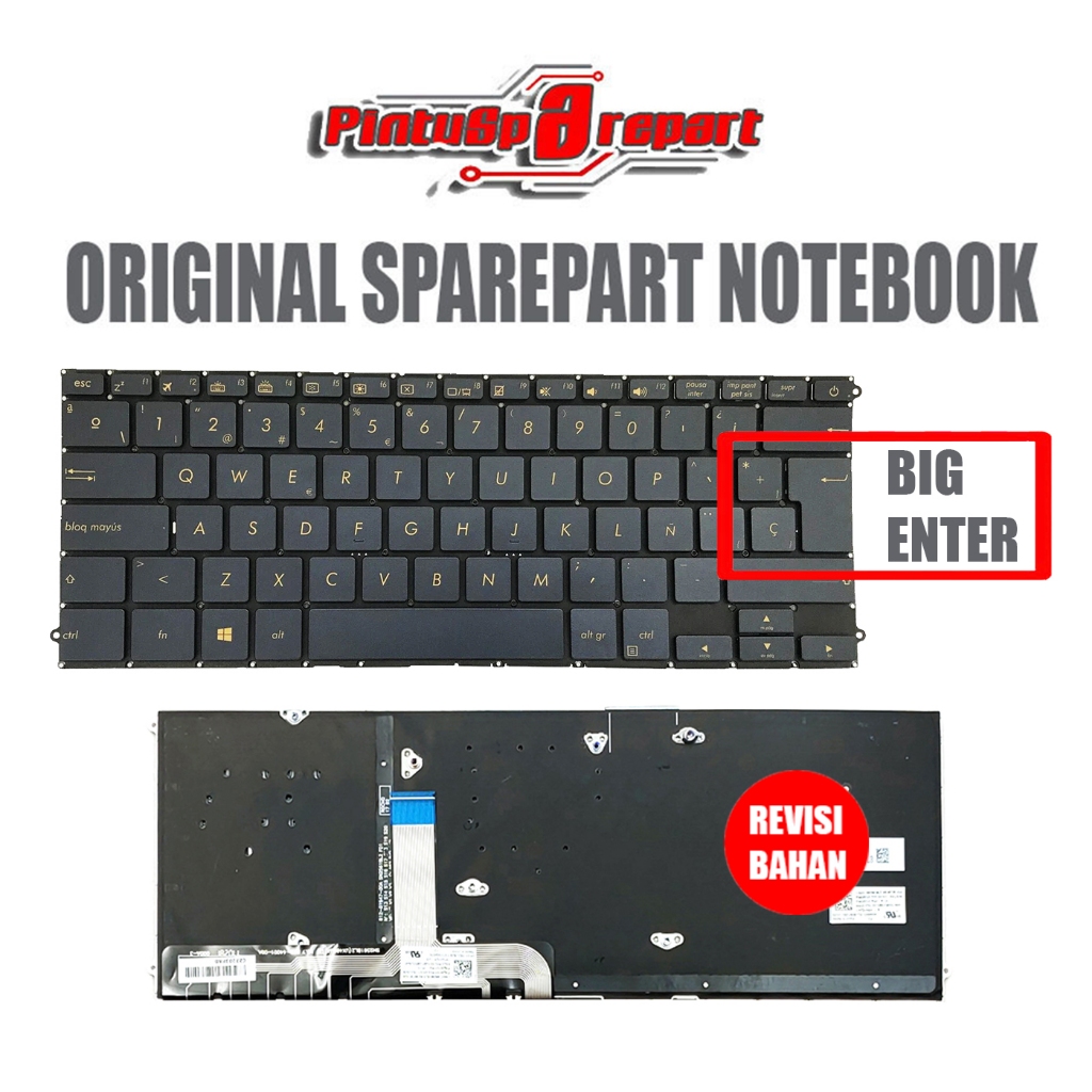 (Genuine Dark Blue) Original Keyboard Asus ZenBook Deluxe 3 UX490 UX490C UX490CA UX490U UX490UA UX49