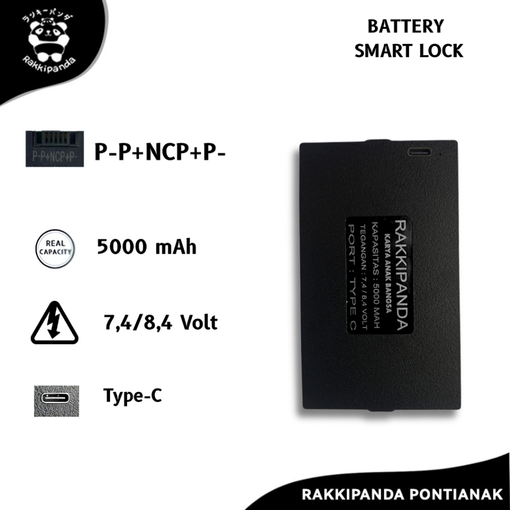 RakkiPanda - Baterai SmartLock Door ONASSIS X5 PRO / X6 PRO