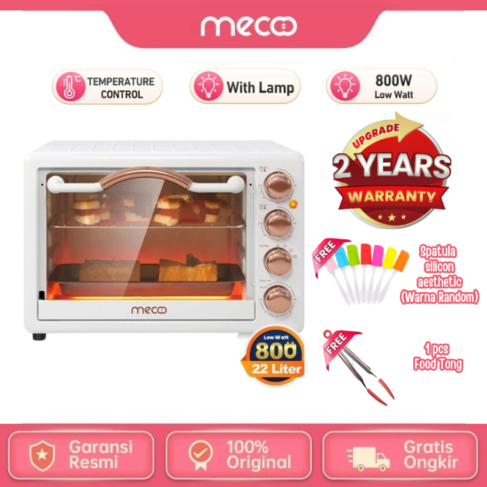 Mecoo Aesthetic Electric Oven 22 Liter 400-800 Low Watt Oven Listrik