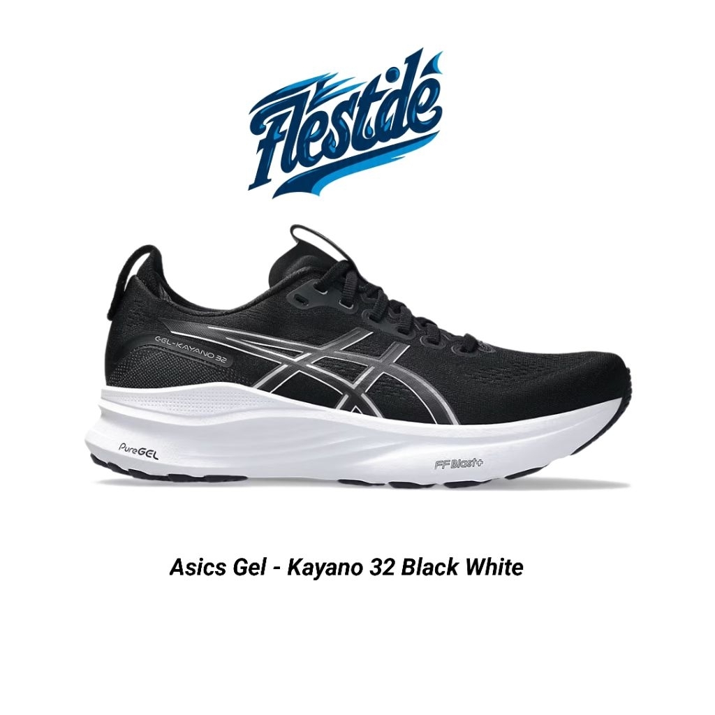 Sepatu Lari Pria Asics Gel Kayano 32 Black White