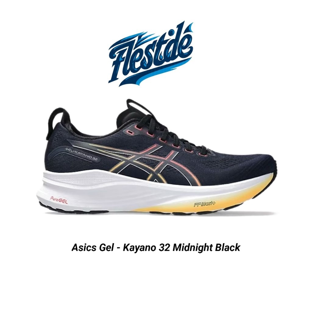 Sepatu Lari Pria Asics Gel Kayano 32 Midnight Black