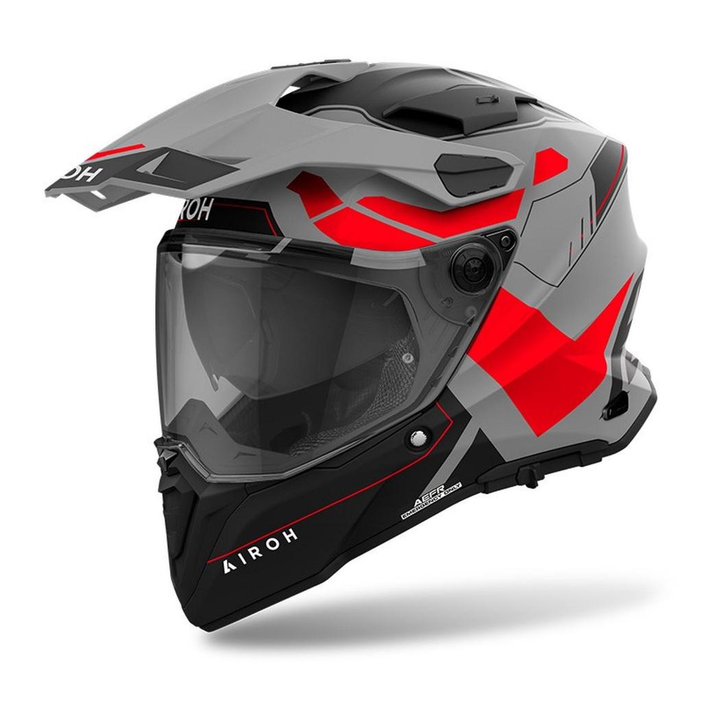 AIROH COMMANDER 2 REVEAL RED FLUO MATT ORIGINAL HELM AIROH COMMANDER 2