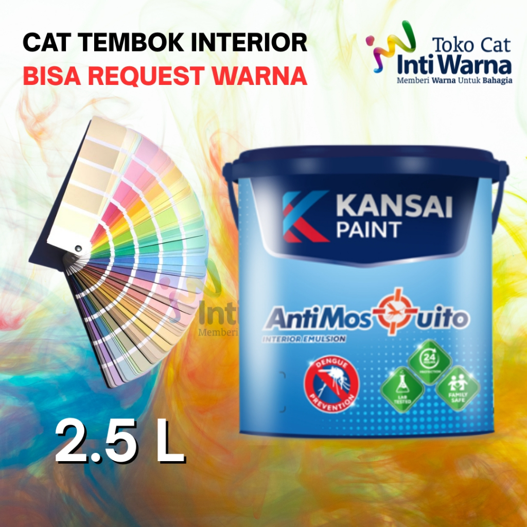 KANSAI ANTI MOSQUITO 2,5LT CAT TEMBOK ANTI NYAMUK KANSAI PAINT 2,5LT KANSAI