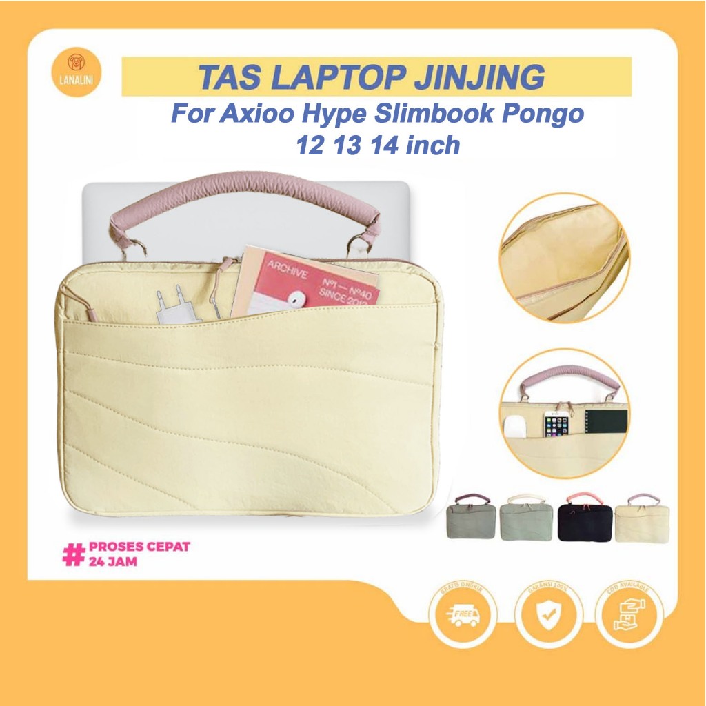 Tas Laptop Jinjing Aesthetic Waterproof Bag Axioo MyBook Hype 1 3 Pongo 13 14 Inch Sleeve Kantong Ch