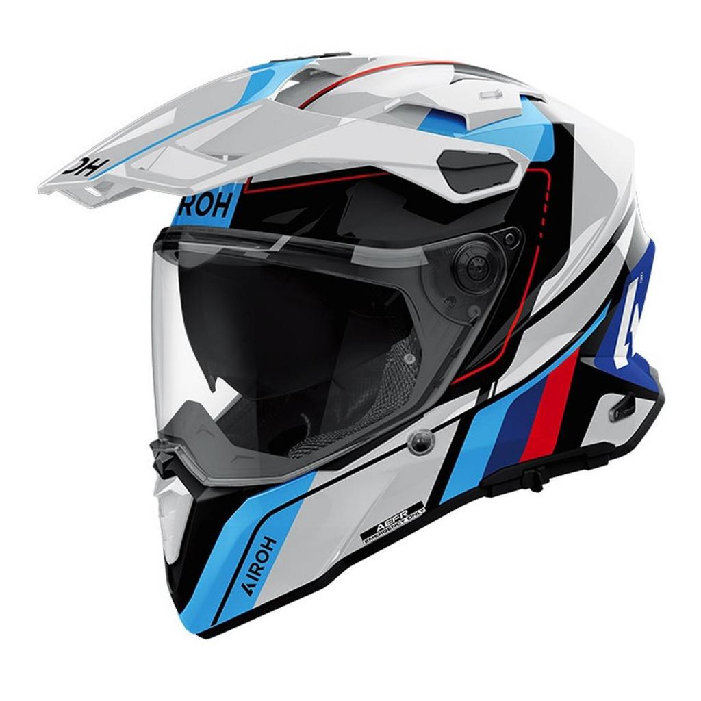 AIROH COMMANDER 2 SKIP WHITE RED GLOSS ORIGINAL HELM AIROH COMMANDER 2
