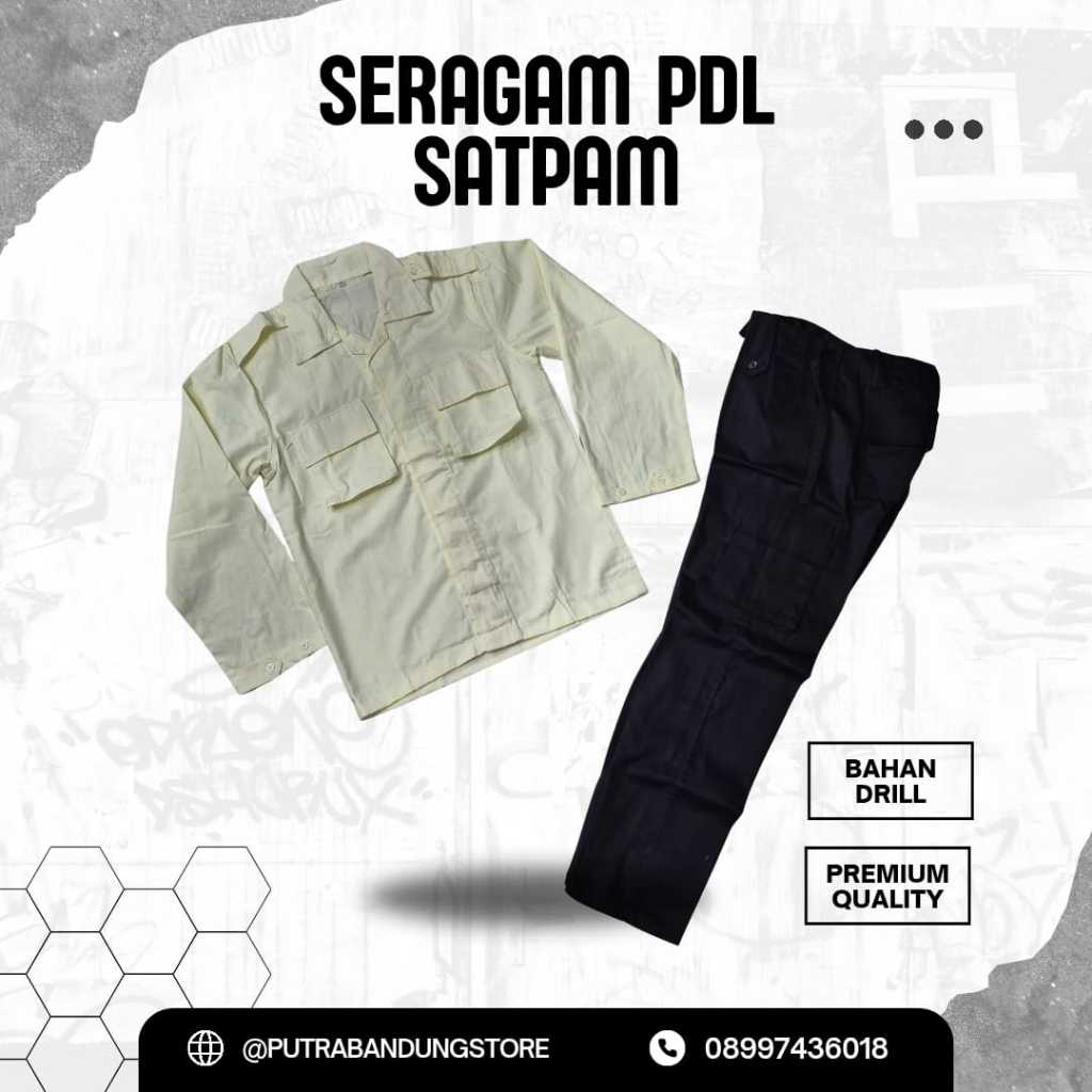 SERAGAM PDL  SATPAM/SERAGAM PDL CREAM/BAJU PDL CREAM/ SERAGAM SATPAM CREAM
