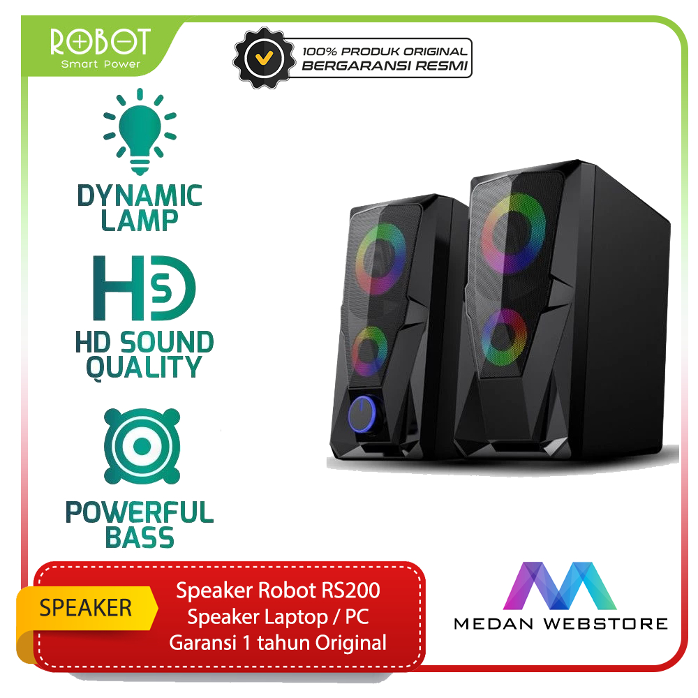 Robot RS200 Speaker Aktif Gaming Speaker Original