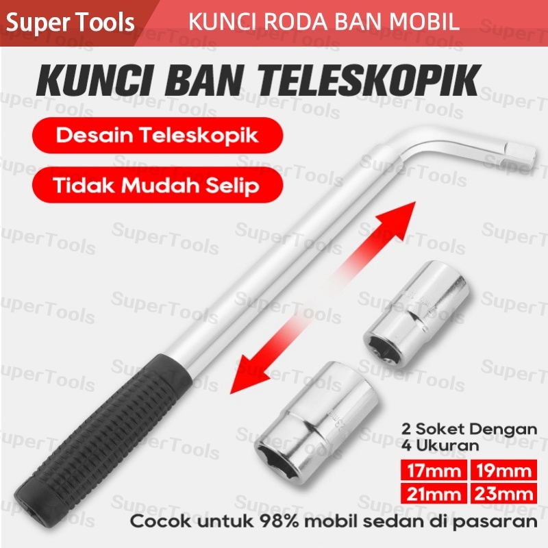 Kunci Roda Ban Mobil L Serbaguna Tarik Panjang Pendek Ukuran Baut 17-19 21-23mm