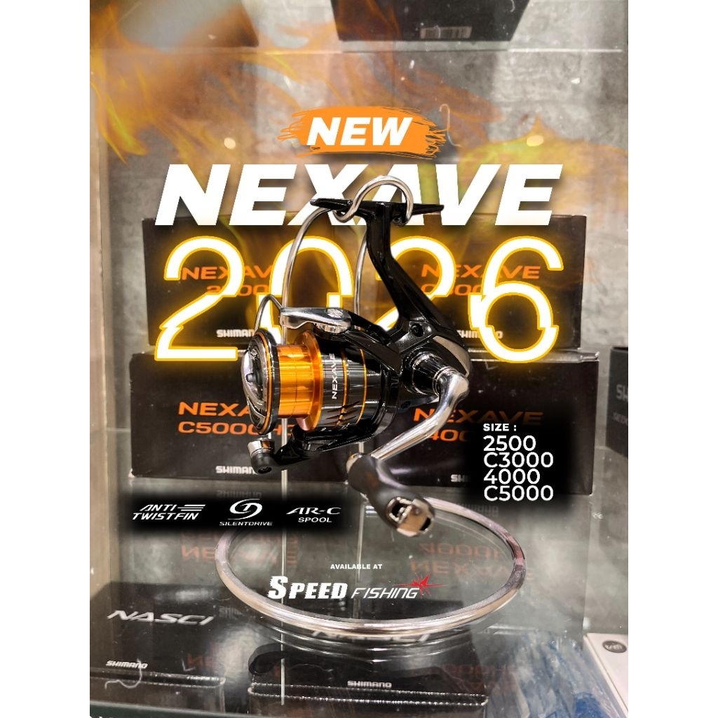 Reel Shimano Nexave 2026 500 1000 2500 C3000 4000 C5000 Shimano Nexave FJ Spinning