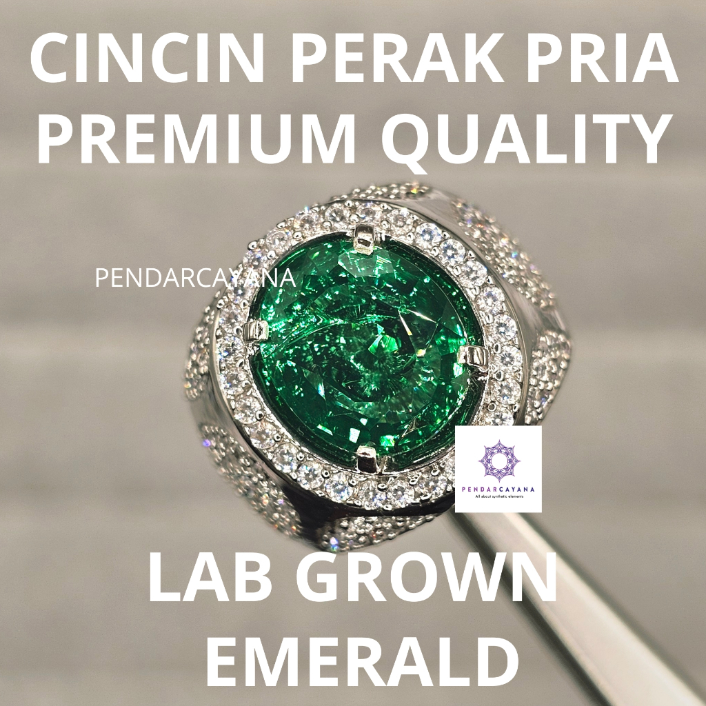 CPP10 - CINCIN PERAK PRIA PREMIUM QUALITY LAB GROWN EMERALD GREEN