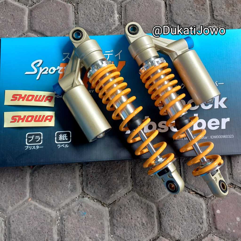 Shock Belakang Showa Kuning Skok Showa CB 400 Double Klik 325mm Detail Original