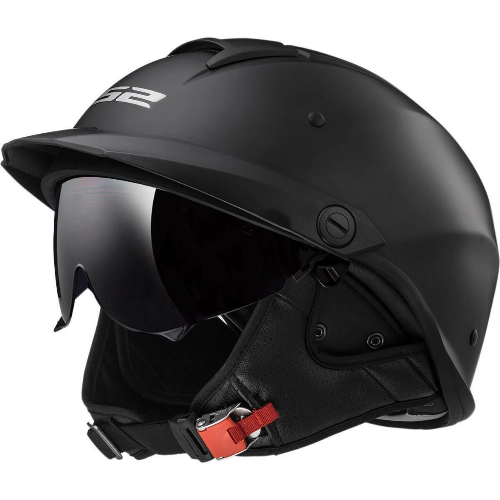 LS2 OF590 HELM REBELLION HALF FACE MATT BLACK