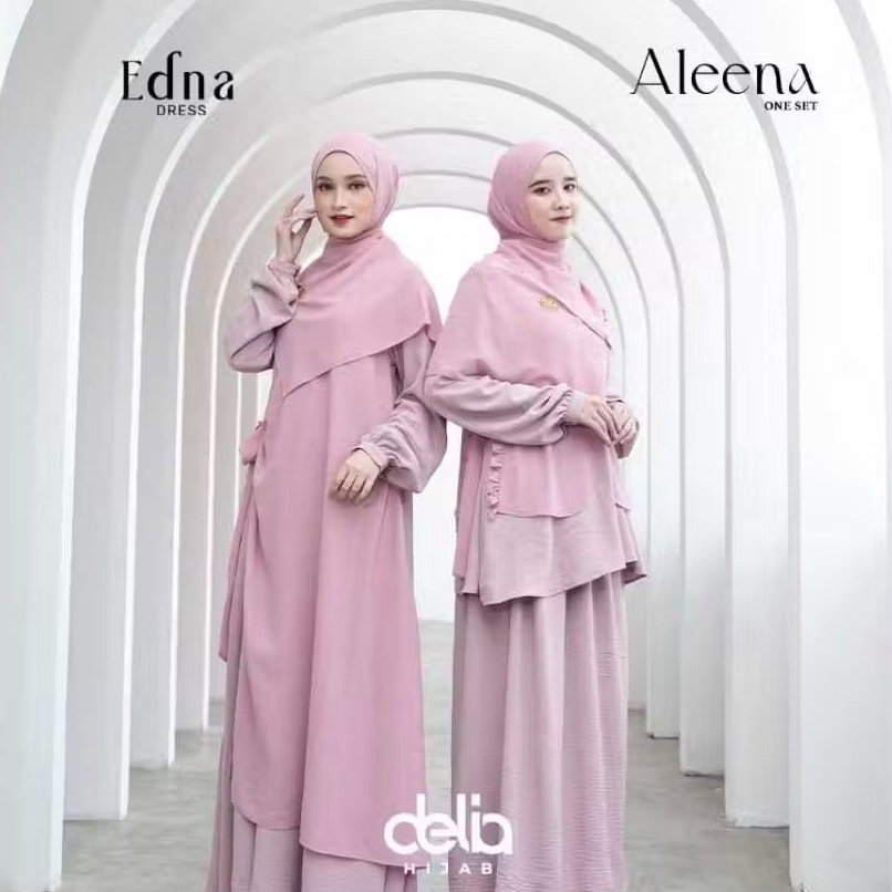 Delia Hijab - Edna Dress | Gamis Denim Dress Wanita Panjang Cantik