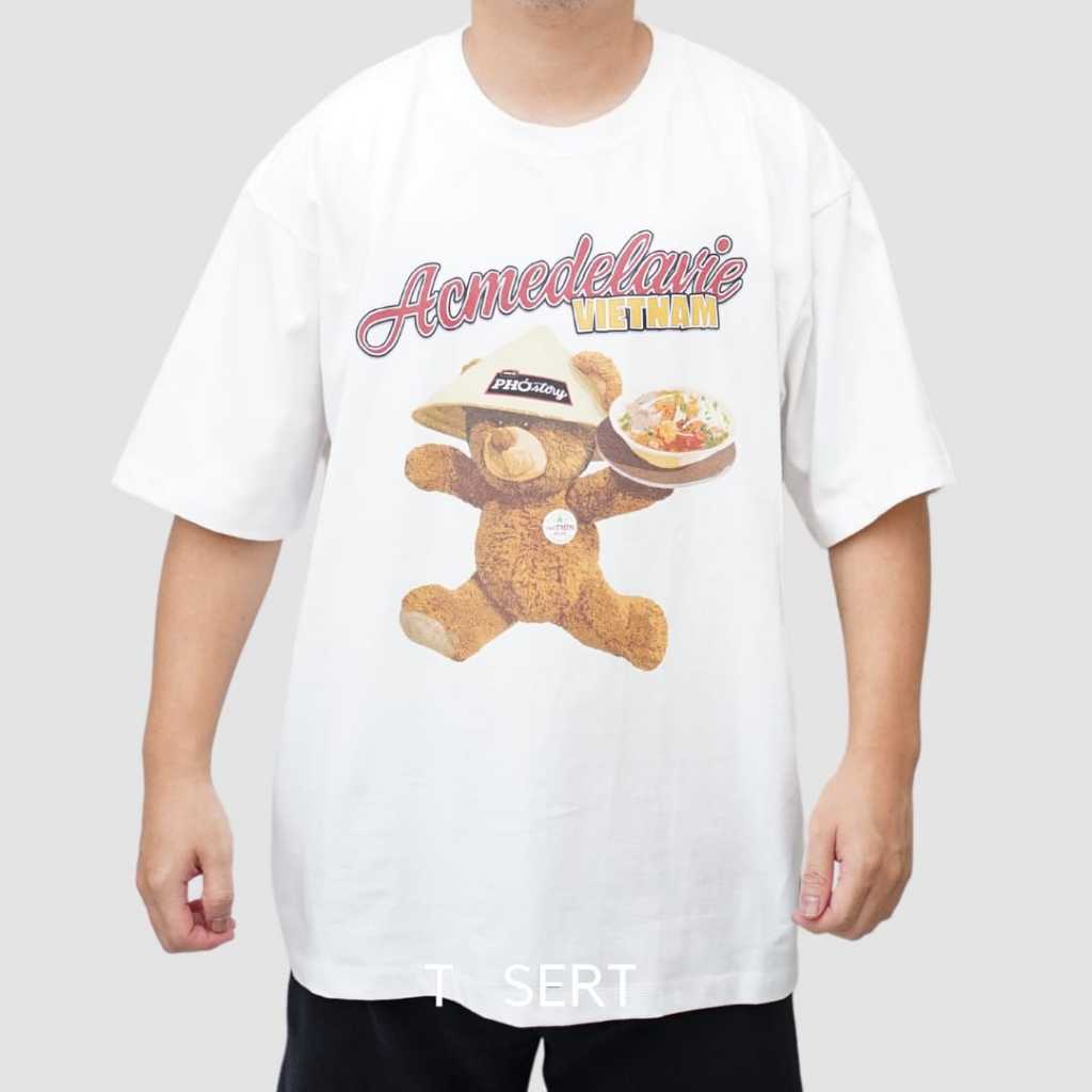 ADLV X Pho Story Serving Bear White Tee / Baju Kaos ADLV Authentic
