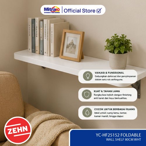 Rak Dinding Shelving Penyimpanan Zehn YC-HF25152 80 Cm Putih