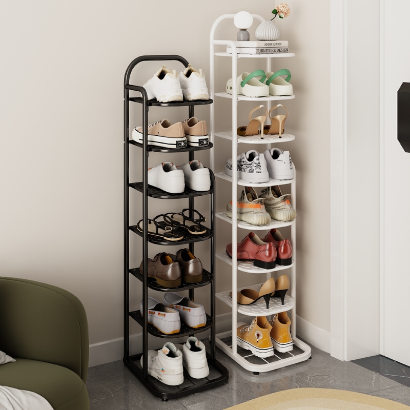Rak Sepatu Panel Besi Multifungsi Rak Penyimpanan Sepatu Tas Jilbab Standing Organizer untuk Rumah