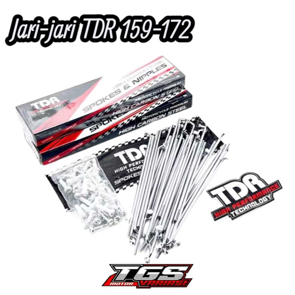 Jari Jari TDR Chrome 159 & 172 Ring 17 Suzuki Smash & Shogun 110 125 - Set Depan Belakang