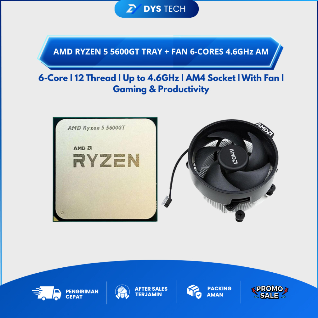 Processor AMD Ryzen 5 5600GT TRAY + FAN 6-Cores 4.6 Ghz AM4
