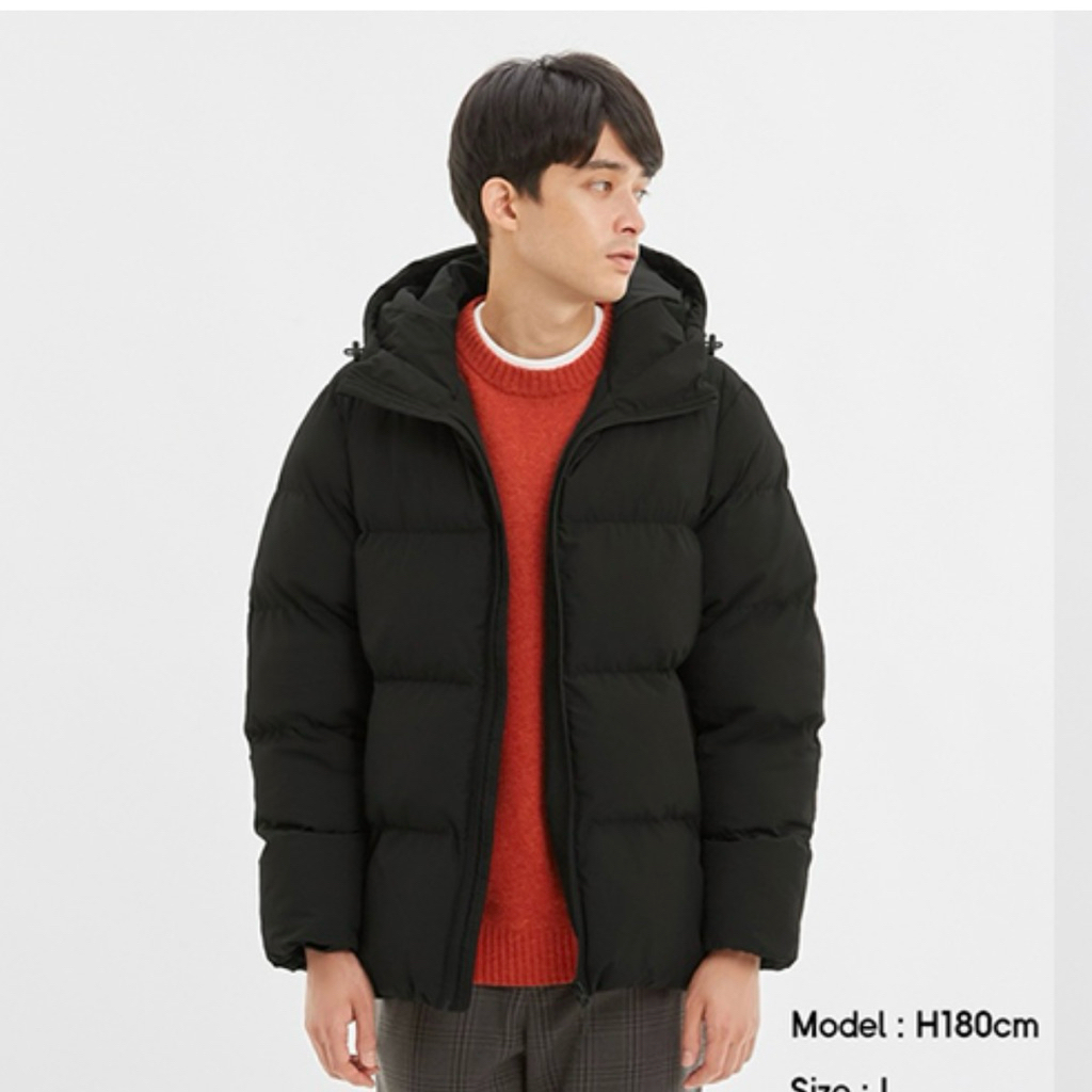 GU Uniqlo Seamless Puffer Heat Padded Parka Jacket