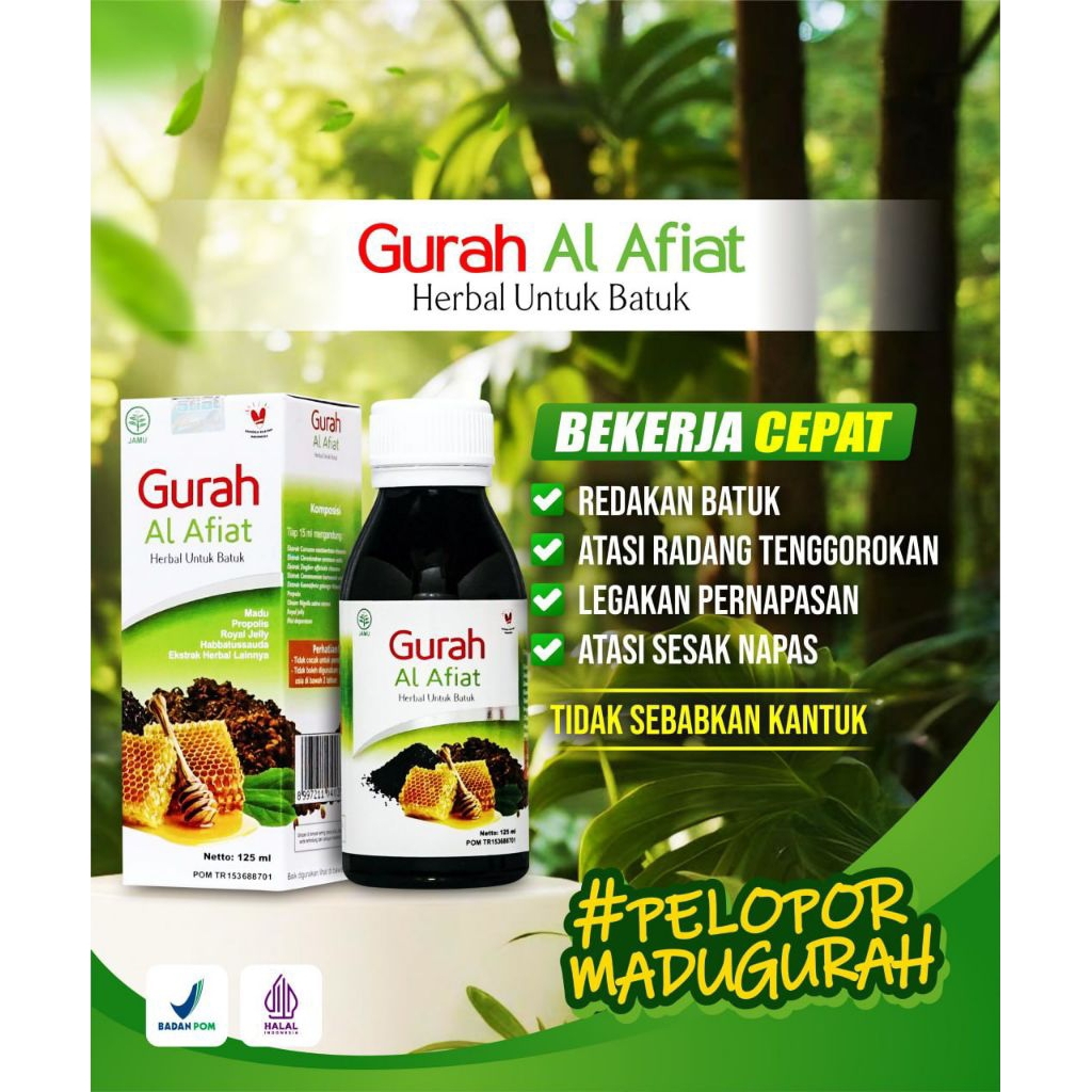 obat batuk herbal sirup gurah - herbal alami untuk batuk,flu, dan pelega tenggorokan.