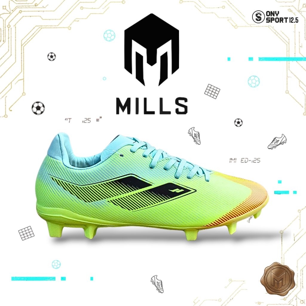 Mills Sepatu Mills XYLOPS NITROAN3 M1.2 MATCH FG untuk Outdoor dan Ball