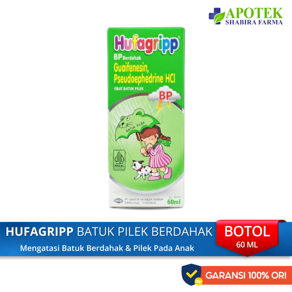 Hufagrip Syrup - Mengatasi Pilek & Batuk Berdahak Pada Anak
