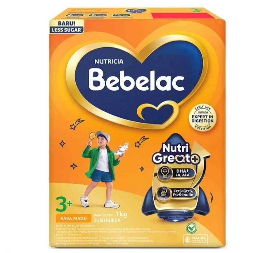 Bebelac 3+ 1kg/1000g Susu anak 3-6 Tahun EXP 2027