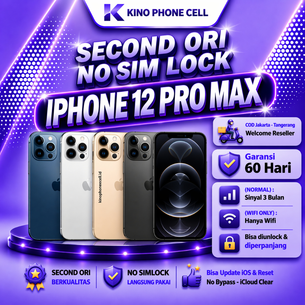 IPHONE 12 PRO / 12 PRO MAX 128GB 256GB Second Inter Fullset kino phone call