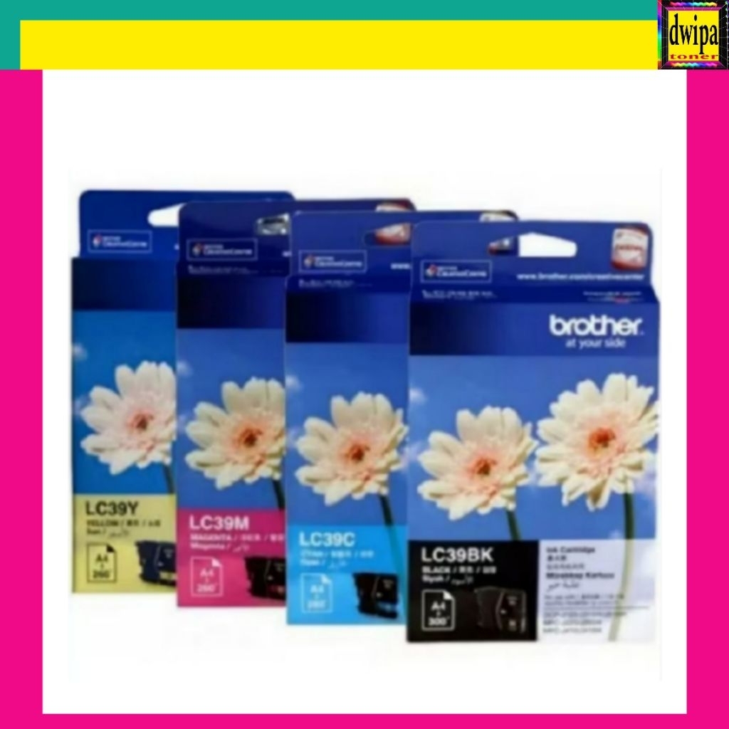TINTA BROTHER LC39 LC 39 LC-39 BLACK & COLOR ORIGINAL FOR PRINTER:DCPJ-125 / DCPJ-3145 / DCPJ-220 / 