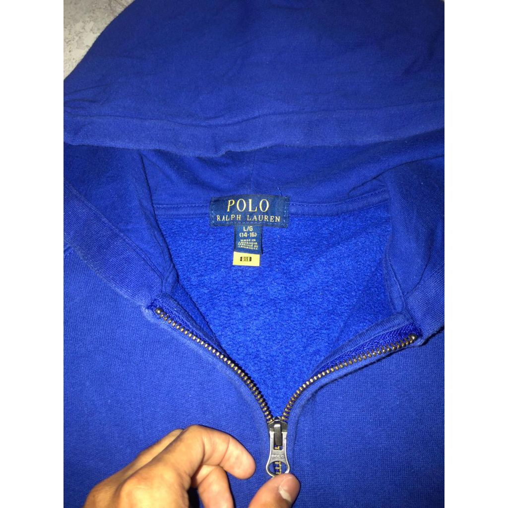 zipper hoddie polo ralph lauren size S