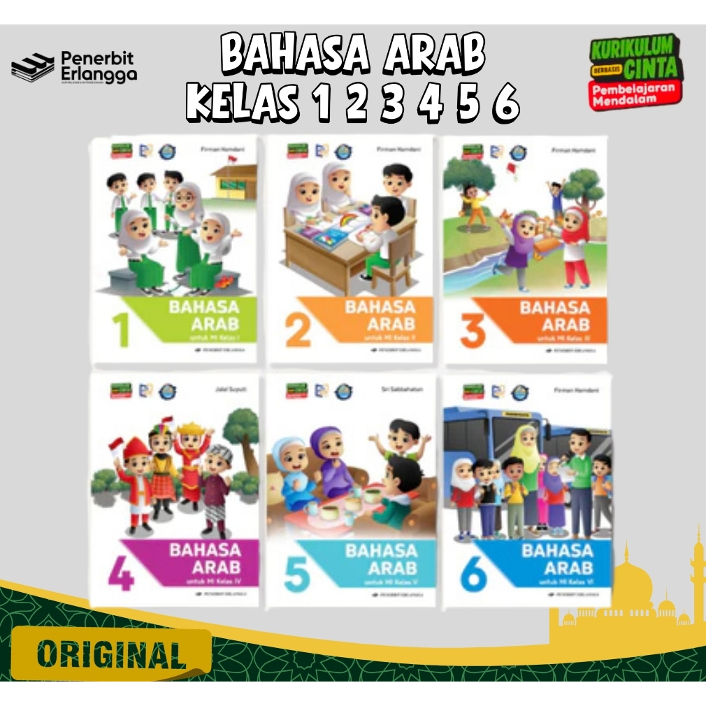 [Erlangga ] Bahasa Arab Mi Kurikulum Berbasis Cinta Kelas 1 2 3 4 5 6