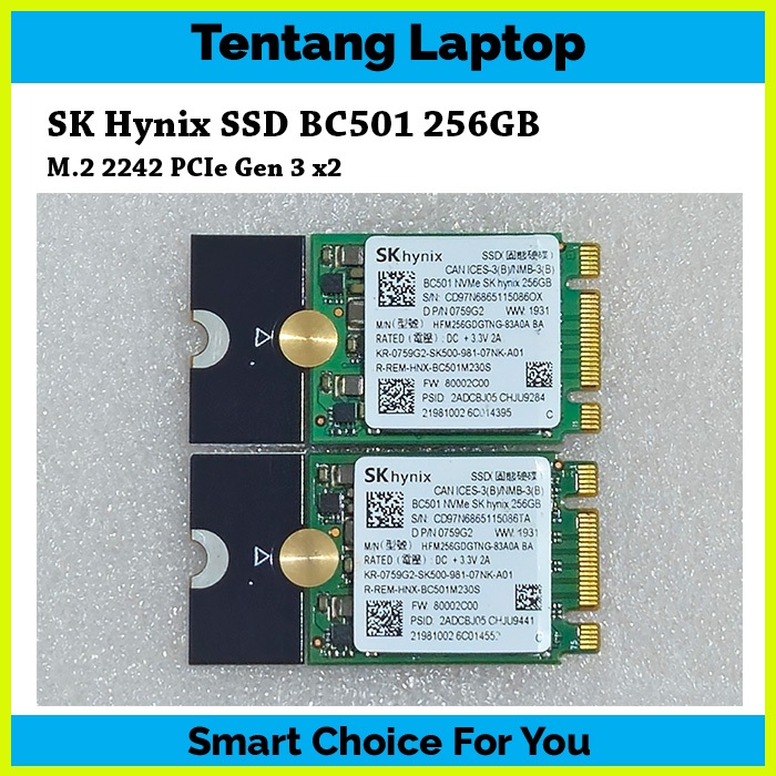 SSD SK Hynix BC501 M.2 2230 2242 256GB NVME SSD M.2 NVME 2242 256GB - SSD WWAN slot