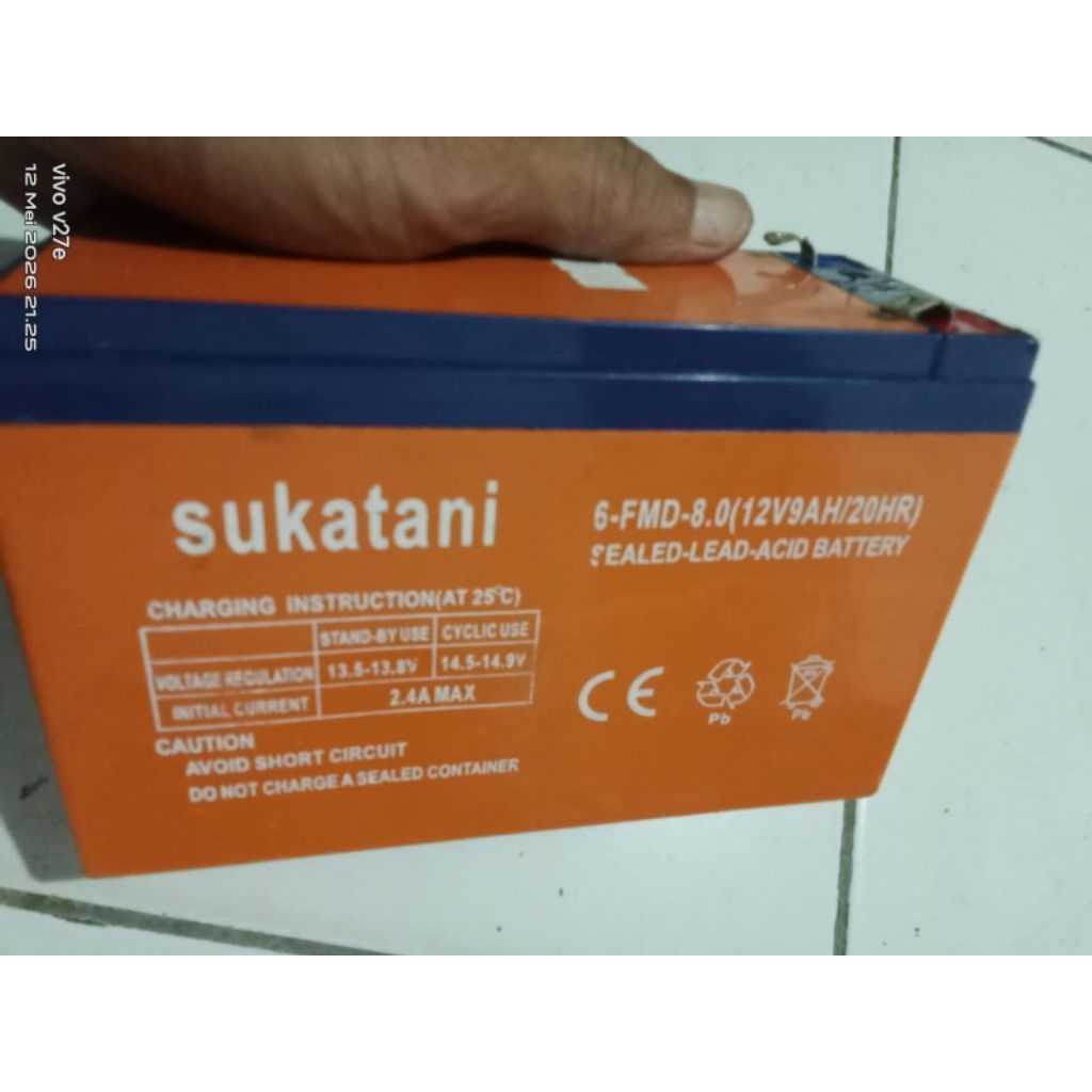 aki ups berbagai macam merek 12 v 9ah second