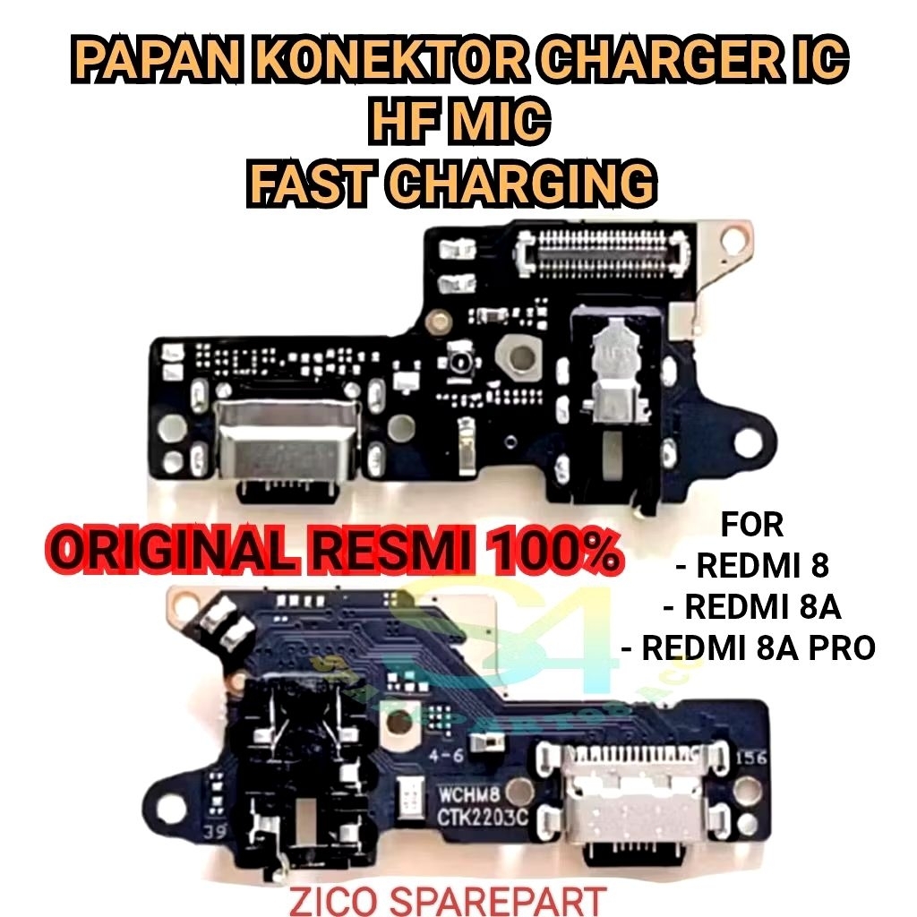 flexibel papan cas redmi 8/redmi 8a/redmi 8a pro.ORIGINAL (PLUS IC)