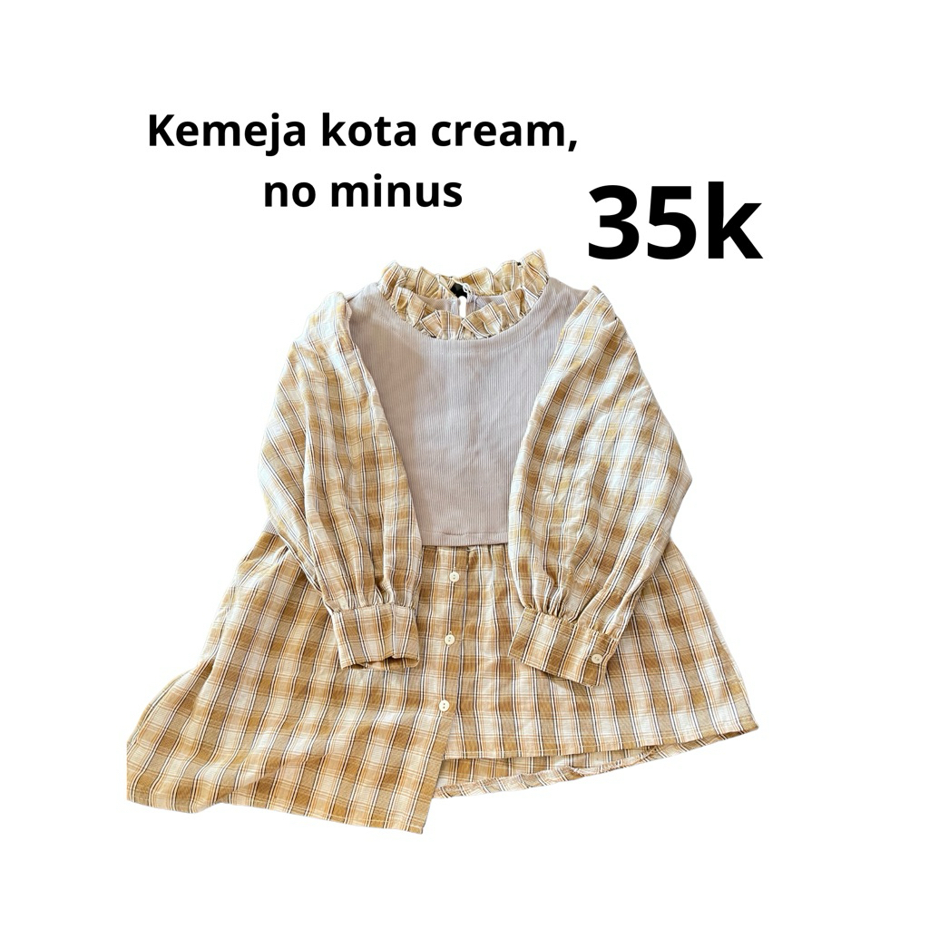 kemeja kotak vest