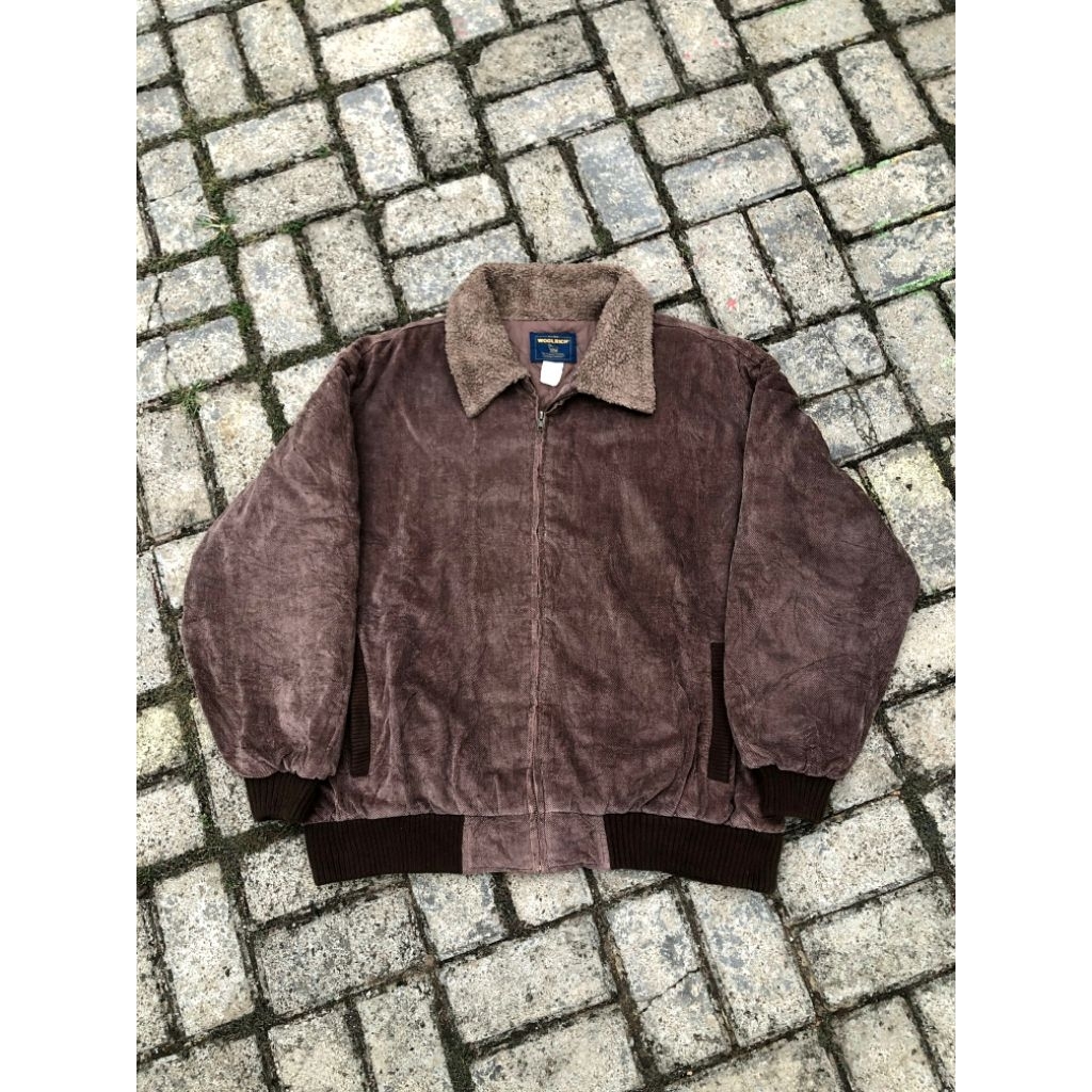 Woolrich Work Jacket Velvet Corduroy Trucker Sherpa Buffalo Flight