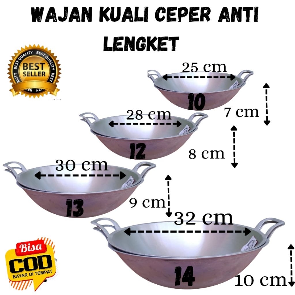 wajan penggoreng/wajan ceper anti lengket super tebal