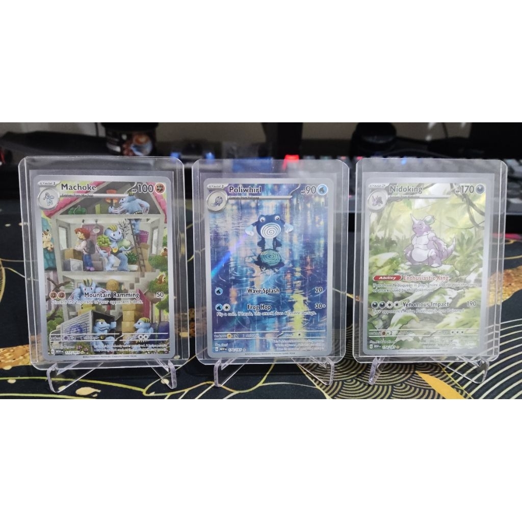 Nidoking #174 Poliwhirl #176 Machoke #177 Pokemon Scarlet & Violet 151 English Pokemon Cards TCG