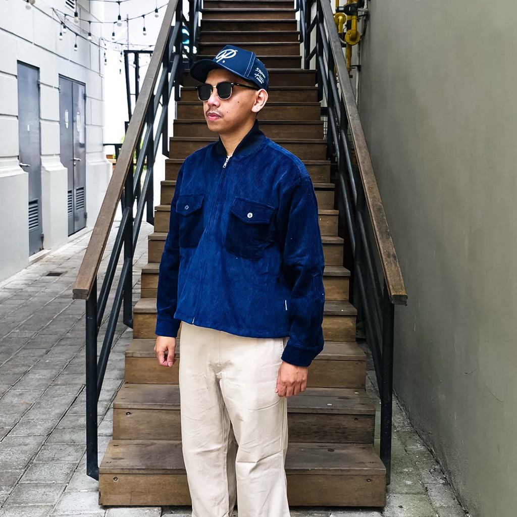 Attara Corduroy Jacket V2 - Navy - New Modern Cropped Fit - Work Jacket Corduroy Jackety