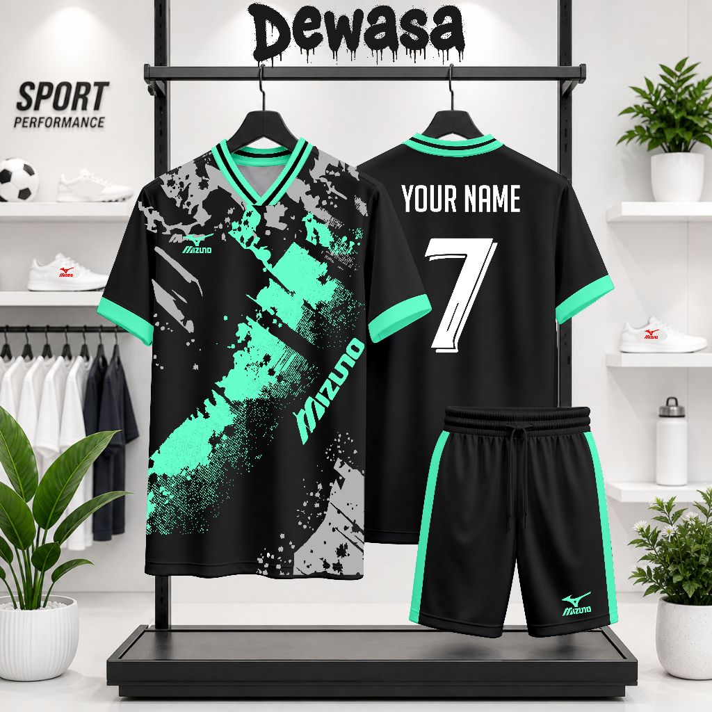 COD Custom Nama Kaos Olahraga Setelan Pria Wanita Dewasa Original Premium Baju Bola Futsal Gym
