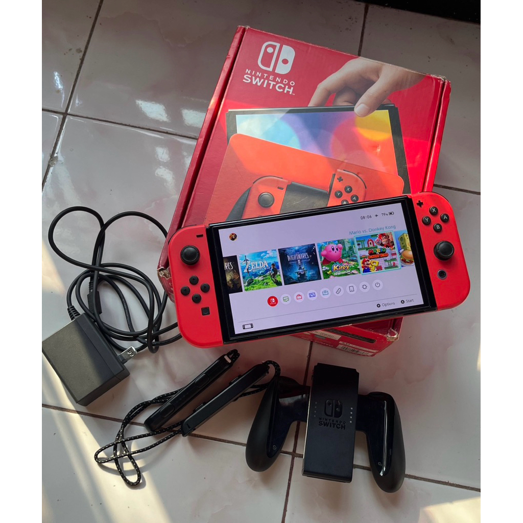 nintendo switch oled CFW 128gb mario edition