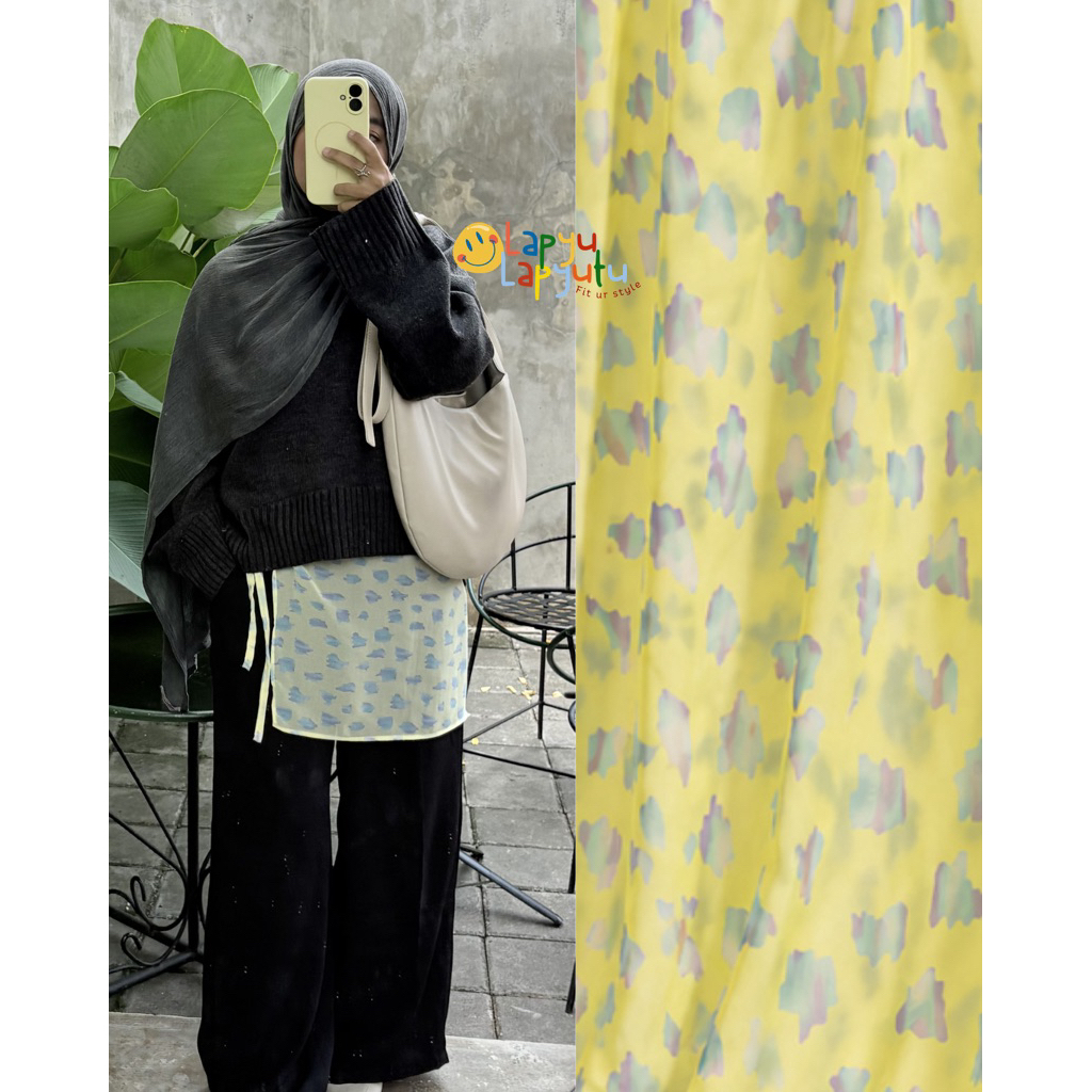 Layering Skirt Lemon Splash | Rok Variasi | Layering Outfit | Lapyulapyutu