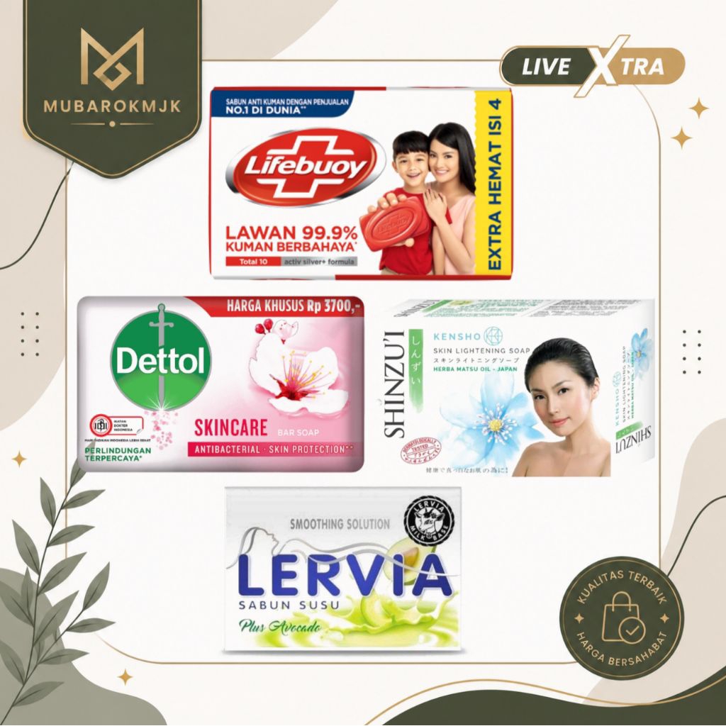 SABUN DETTOL 100 GRAM 1 DUS DAN ANEKA SABUN LAINNYA