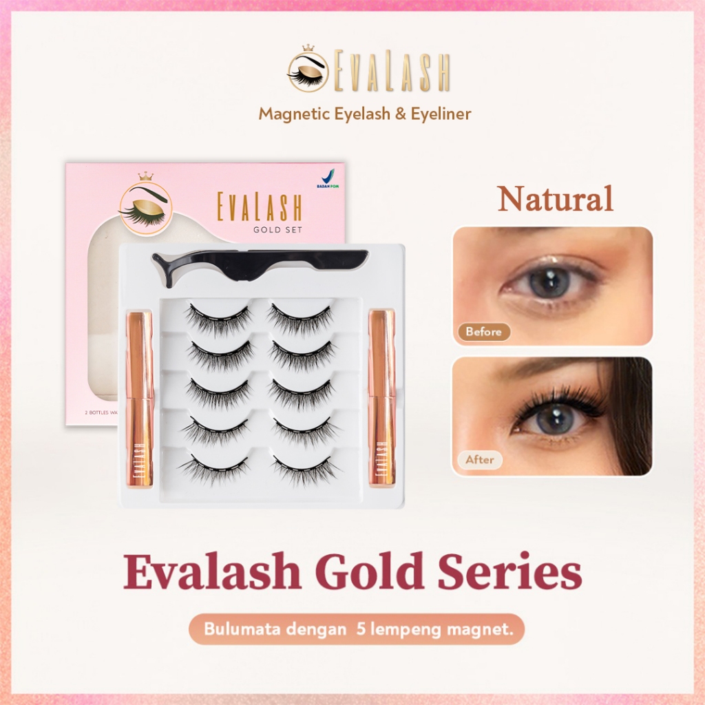 Evalash Bulu Mata Magnetic Eyelash Eva Lash Magnet Bulumata Magnet Eye lash Magnetik Kosmetik Mata E