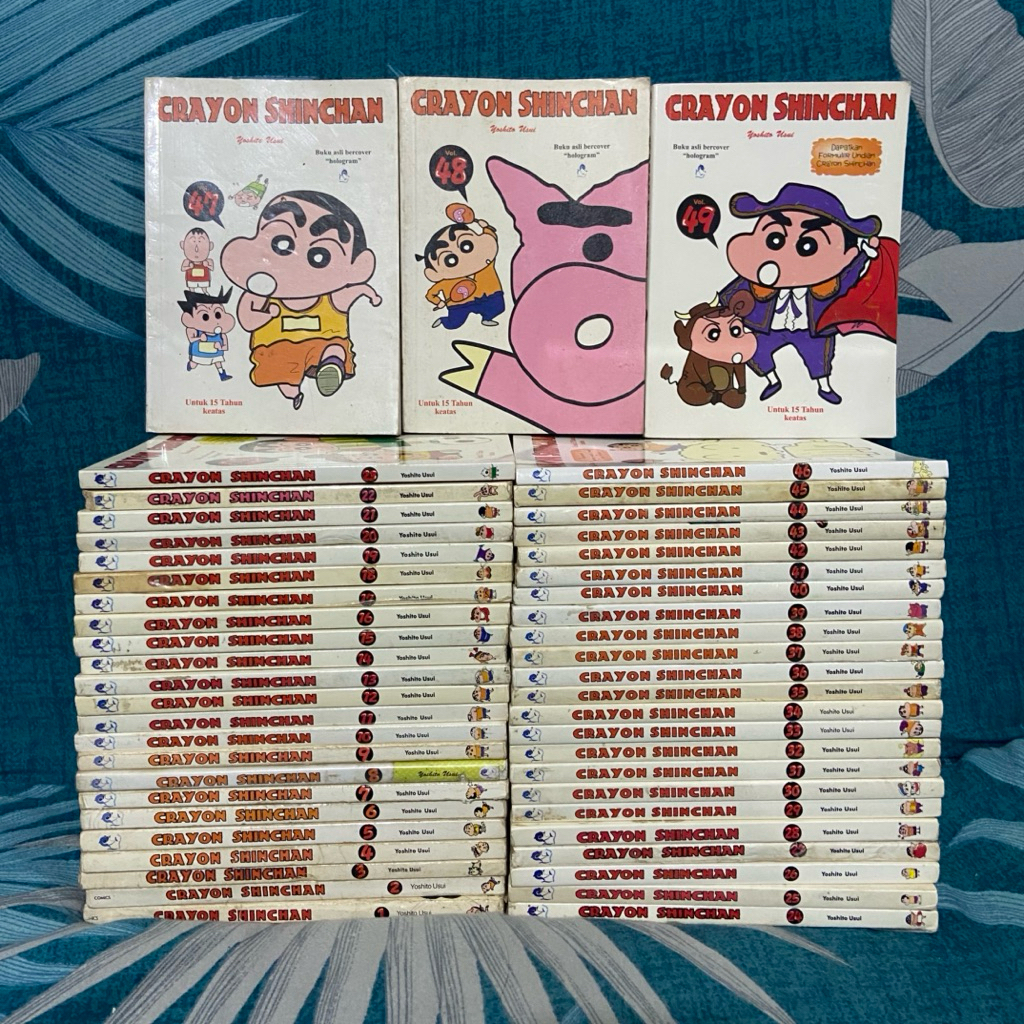 Paket Komik Crayon Shinchan Vol 1-49 Sincan Sinchan Tamat Indorestu Set Fulset Fullset Lengkap