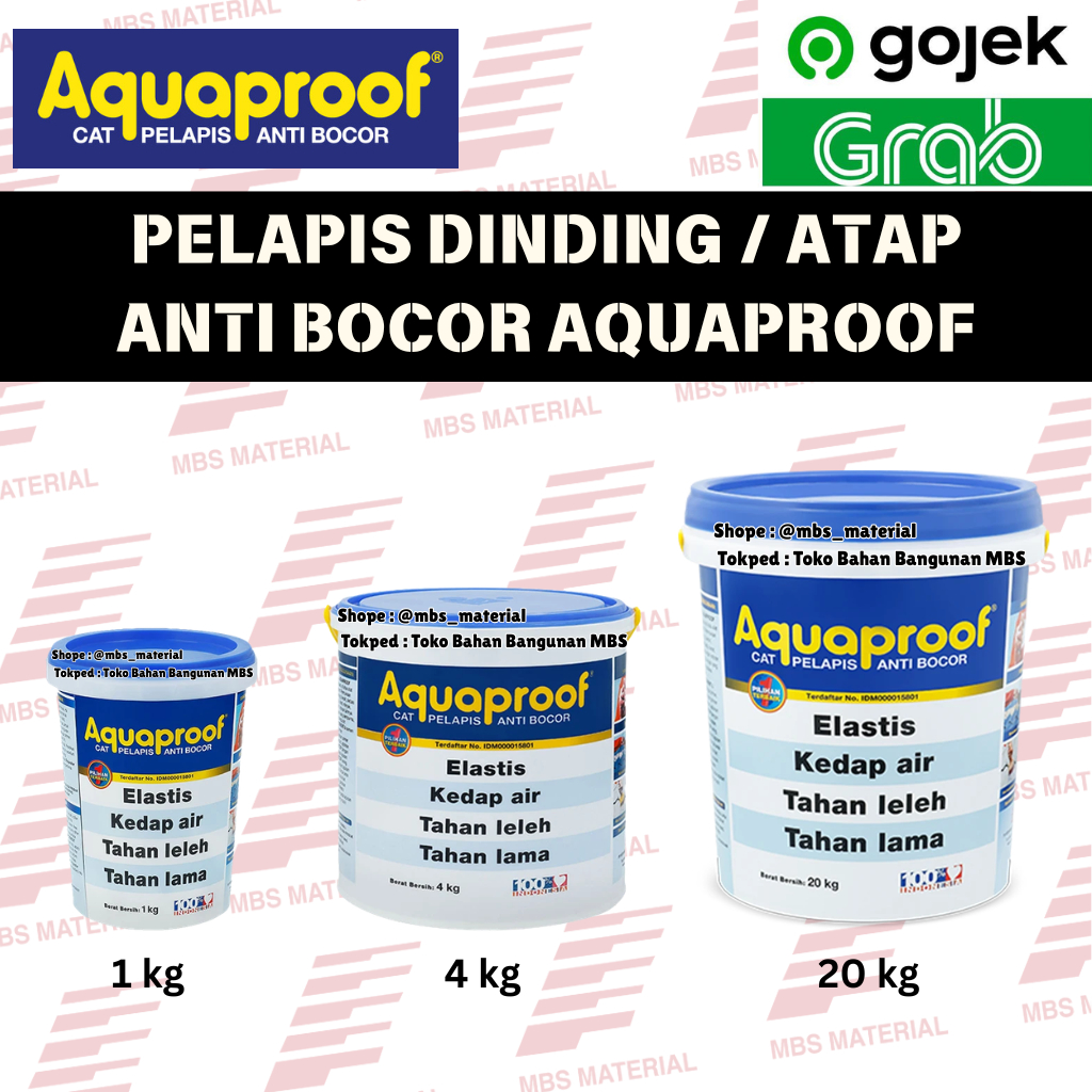 INSTANT & SAME DAY | Aquaproof - Cat Pelapis Anti Rembes Bocor / Cat Anti Bocor / Pelapis Atap Bocor