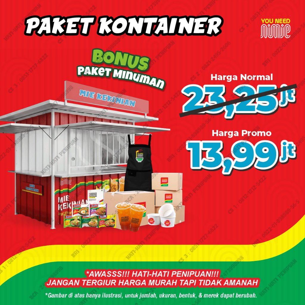 PROMO Usaha Warmindo Langsung Jualan - Paket Kontainer