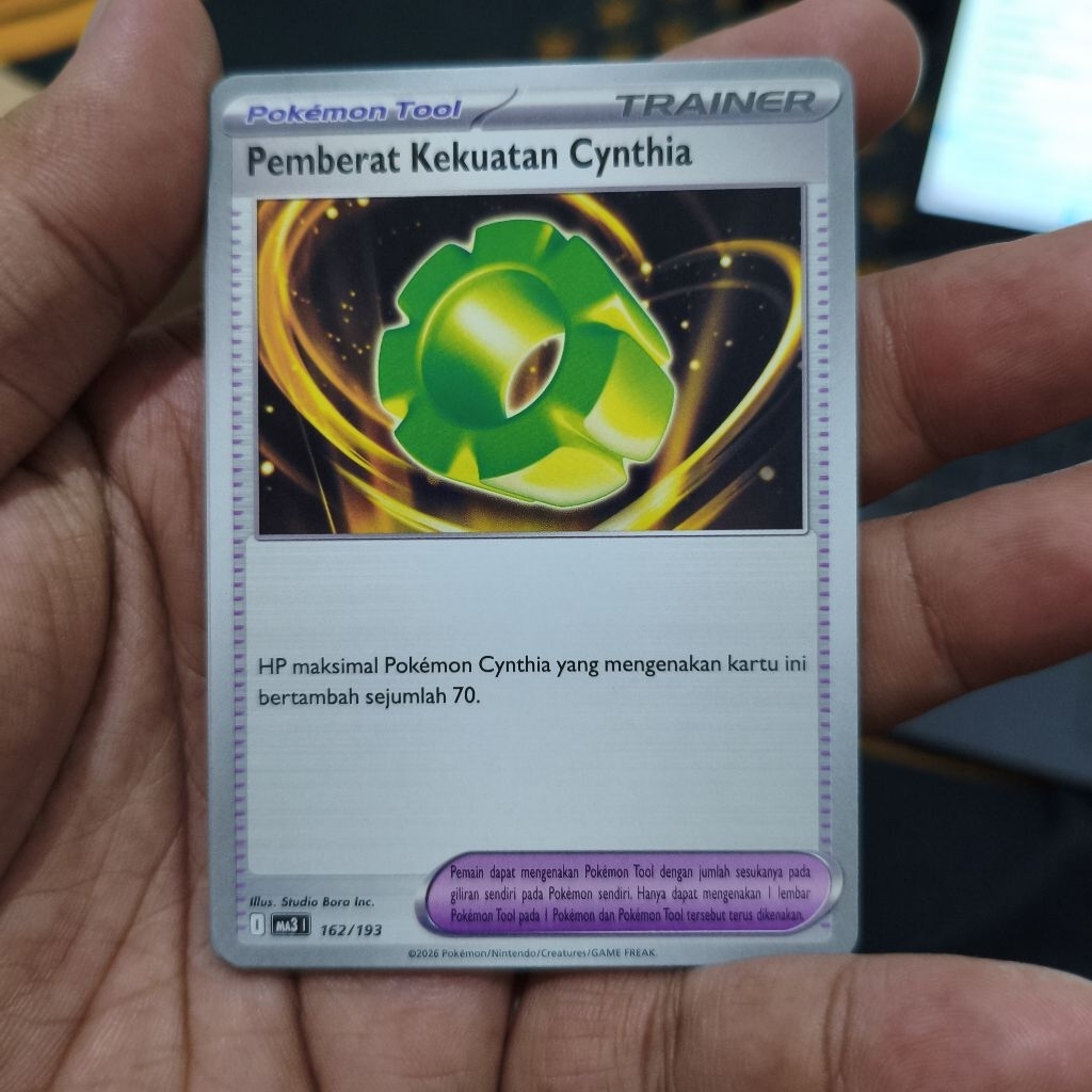 pemberat kekuatan cynthia tcg pokemon / kartu pokemon