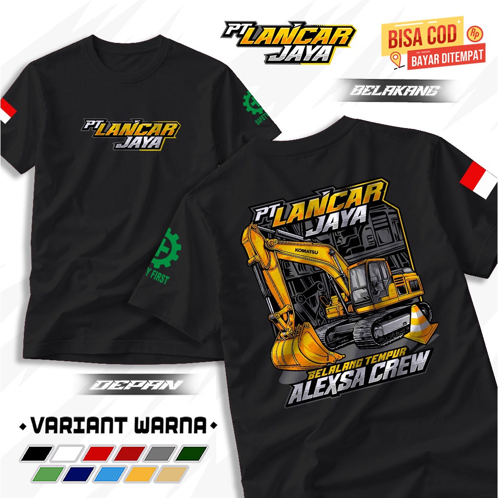 Kaos Dewasa Kaos Operator Excavator KAOS Operator muda  - Atasan Tshirt Pria Wanita Baju